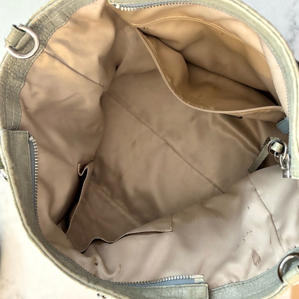 Coach Croc-Embossed Leather Tote - Picture 6 of 7